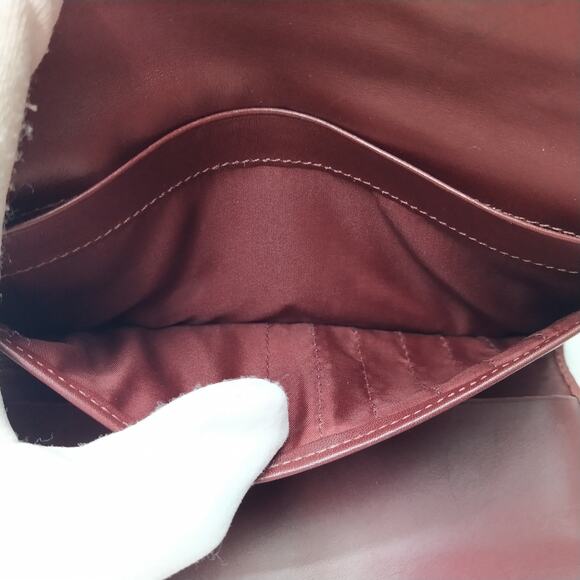 Coach Red Leather Credit Card ID Window Trifold Wallet - Vintage - Picture 12 of 14